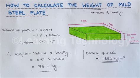 sheet metal calculator excel|plate weight calculator in kg.